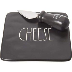 NWT Rae Dunn - Cheese Plate and Knife Set